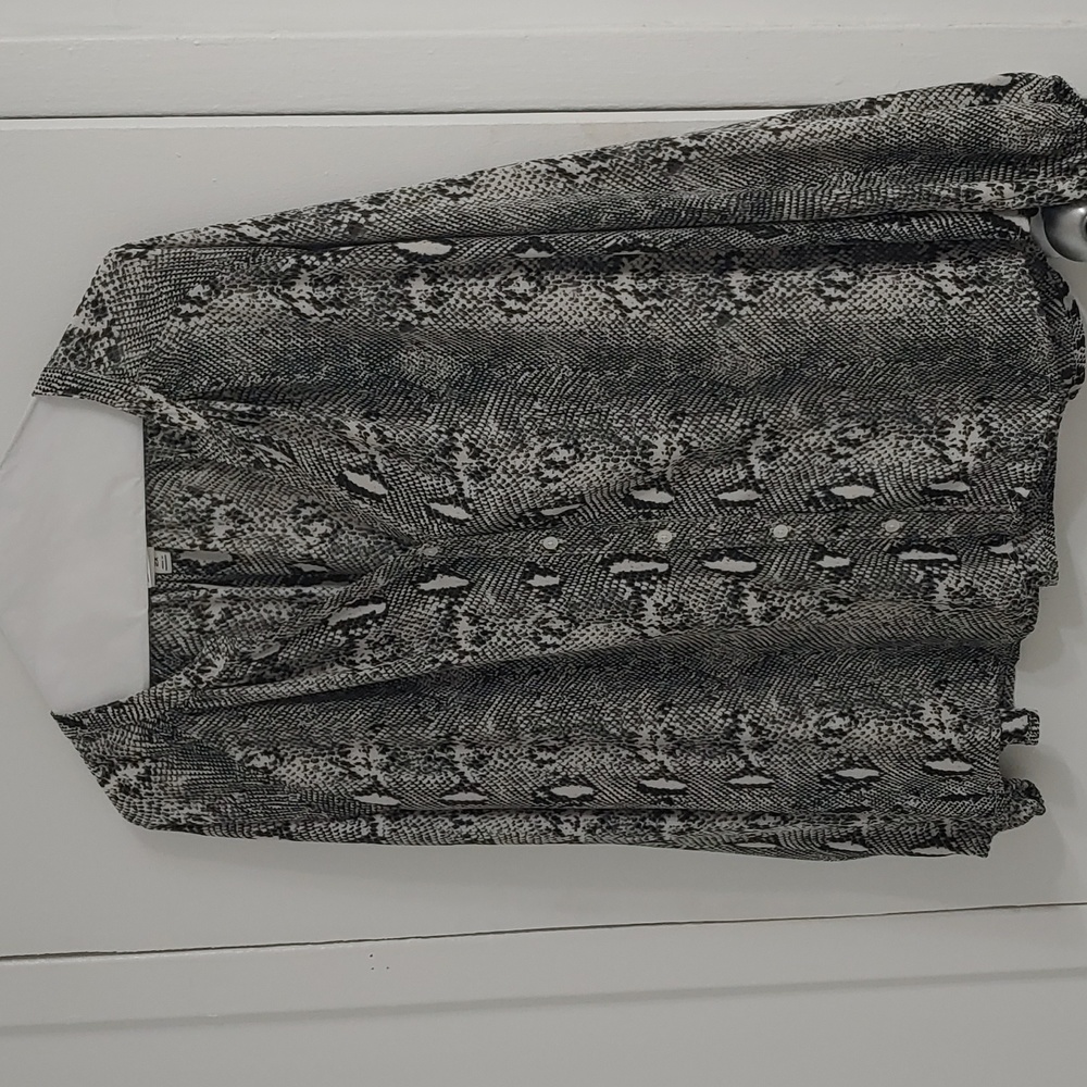 J Crew Polyester Snake Print Blouse 2X